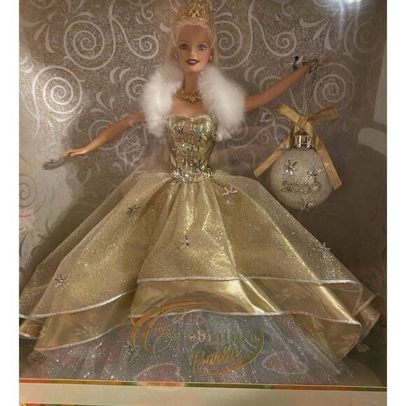 Celebration 2000 Barbie Doll Special Edition NIB Mattel Vintage Gold Christmas - Picture 1 of 12